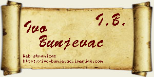 Ivo Bunjevac vizit kartica